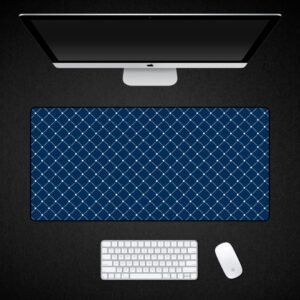 Gridlock Precision in Pattern Desk Mat