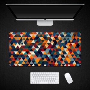 TriBurst Spectrum Vibrant Geometric Desk Mat