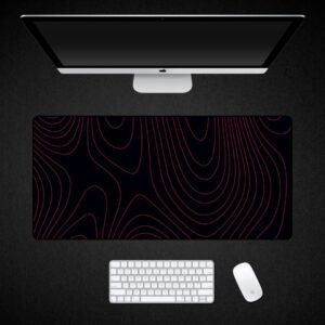 Crimson Flow Desk Mat